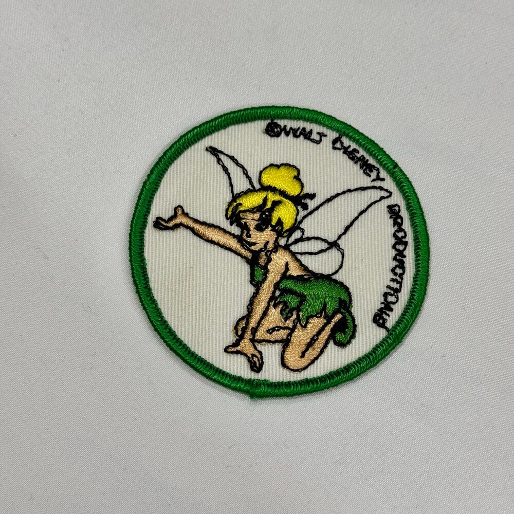 Vintage 70s 80s Walt Disney Productions Tinkerbell 3 Inch Embroidered Patch